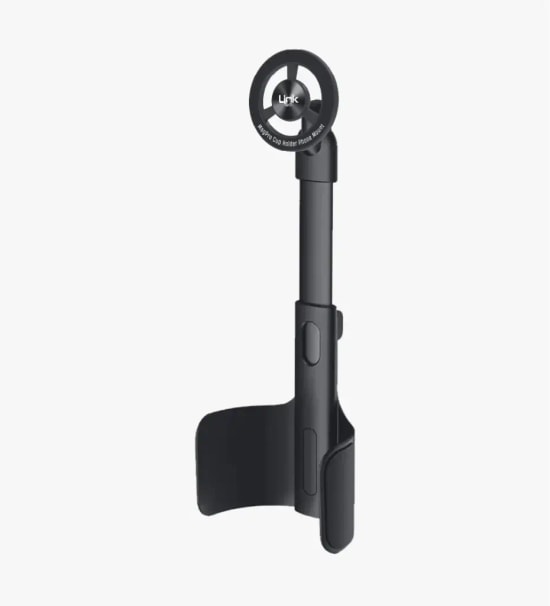 LinkTech H888 Premium Magsafe Evrensel Araç Bardaklığı Telefon Tutucu - 360 Dönebilir, 30cm Yükseklik, N52 Mıknatıs