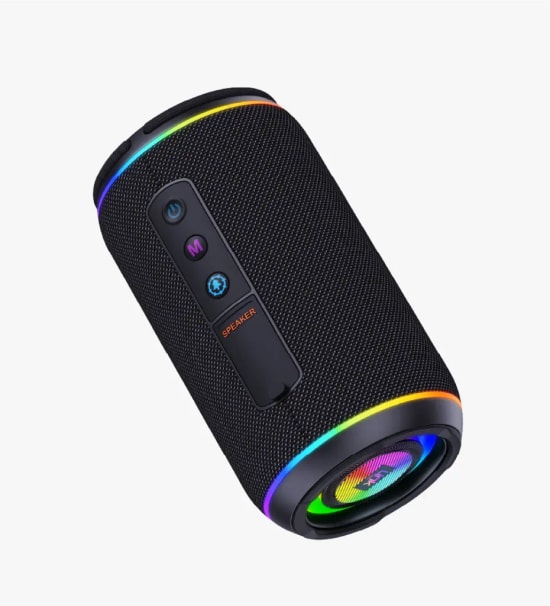 LinkTech Q225 Ritim Işıklı BT V6.0 Siyah TWS Kablosuz Hoparlör - 2x10W Ses, 3000 mAh Pil, IPX4, SD Kart, USB, AUX, BT v6