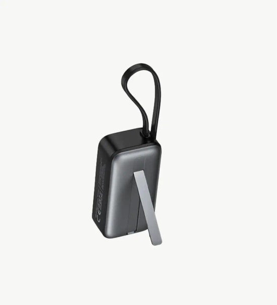 LinkTech WP17 Mini 5000mAh 20W MagPro Kablosuz Akıllı Saat Şarjlı Powerbank - Stand, Dahili Lightning ve Type‑C Kablo