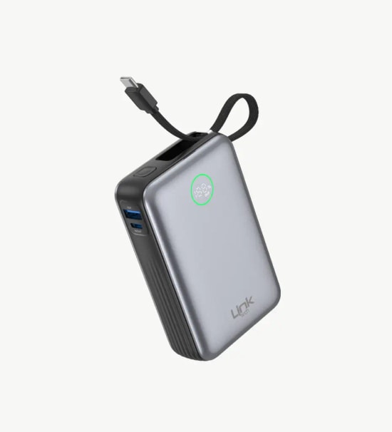 LinkTech PD65 Premium 20000 mAh 65W Hızlı Şarj Powerbank - Dijital Ekran, 77 Wh Lityum İyon Pil, Kompakt Tasarım