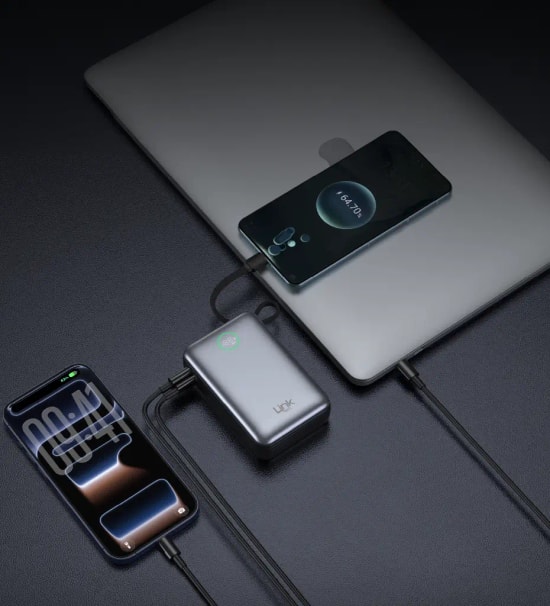 LinkTech PD65 Premium 20000 mAh 65W Hızlı Şarj Powerbank - Dijital Ekran, 77 Wh Lityum İyon Pil, Kompakt Tasarım