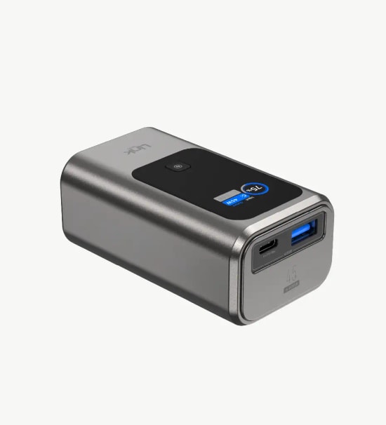 LinkTech PD37 Premium Mini TFT Dijital Ekranlı 10000 mAh 45W Hızlı Şarj Powerbank - UFCS Hızlı Şarj, 37 Wh Pil, USB A-C