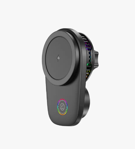 LinkTech W753 Premium 15W Kablosuz Hızlı Şarjlı Soğutuculu Araç Şarj Aleti - Manyetik Bağlantı, Dahili Fan, QC3.0, PD3.0