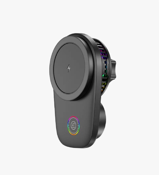 LinkTech W753 Premium 15W Kablosuz Hızlı Şarjlı Soğutuculu Araç Şarj Aleti - Manyetik Bağlantı, Dahili Fan, QC3.0, PD3.0