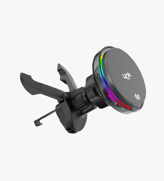 LinkTech W752 Premium 25W Hızlı Kablosuz Şarjlı Soğutuculu Araç Şarj Cihazı - Dahili Fan, Qi2, RGB, 1m Type-C Kablo