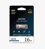 LinkTech Premium Matrix LUF-U616 Metal 16GB USB 3.0 Flash Bellek - 25 Mb/s Okuma, Geniş Uyumluluk, Metal Dayanıklı Gövde