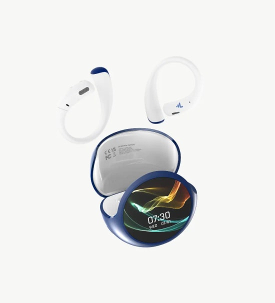 LinkTech X167 Premium Yapay Zeka Destekli TFT Dokunmatik Ekranlı Mavi Bluetooth Kulaklık - 165 Dil Çeviri, BT V5.4