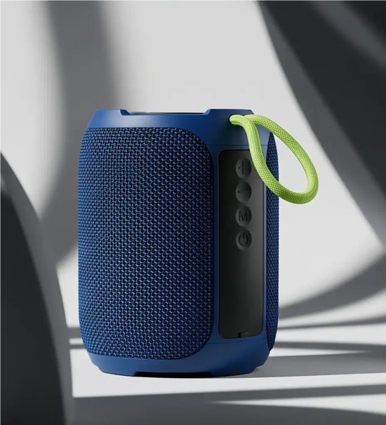 LinkTech Q217 Led Aydınlatmalı IPX5 TWS Taşınabilir Mavi Bluetooth Hoparlör.- 10W, 1200 mAh Batarya, SD, USB, Radyo