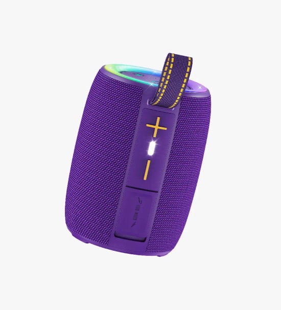 LinkTech Q221 RhythmGlow Gri TWS LED Işıklı Bluetooth Hoparlör - 8W TWS Ses, 1200 mAh Batarya, USB, TF kart, AUX