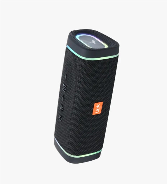 LinkTech Q223 RhythmGlow Siyah TWS Bluetooth Hoparlör - 2x5W TWS Ses, 1200 mAh Batarya, SD Kart, USB, AUX, BT v5.3