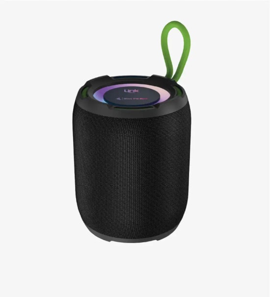 LinkTech Q217 Led Aydınlatmalı IPX5 TWS Taşınabilir Siyah Bluetooth Hoparlör.- 10W, 1200 mAh Batarya, SD, USB, Radyo