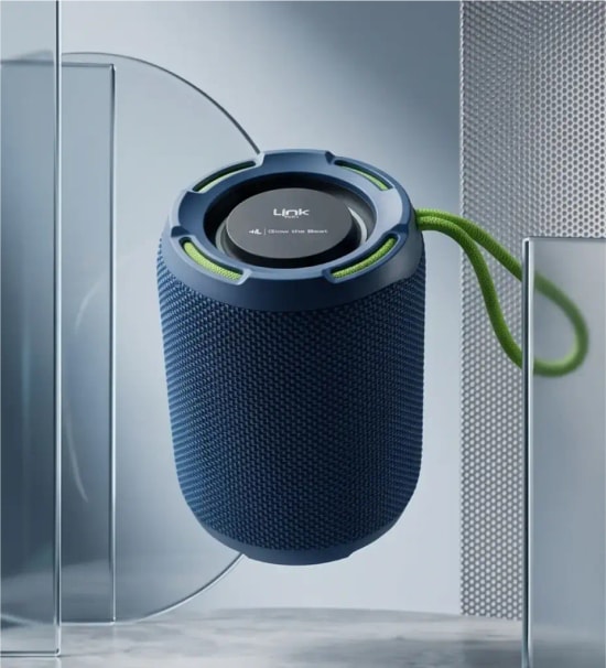 LinkTech Q217 Led Aydınlatmalı IPX5 TWS Taşınabilir Siyah Bluetooth Hoparlör.- 10W, 1200 mAh Batarya, SD, USB, Radyo