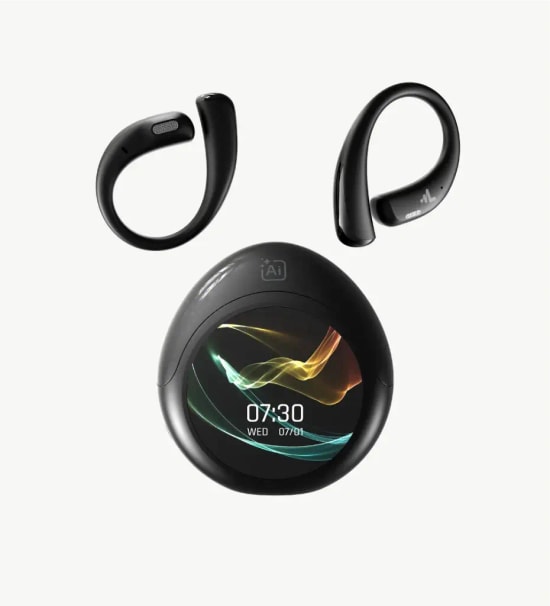 LinkTech X167 Premium Yapay Zeka Destekli TFT Dokunmatik Ekranlı Siyah Bluetooth Kulaklık - 165 Dil Çeviri, BT V5.4