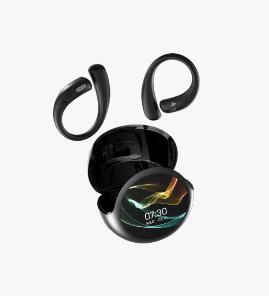 LinkTech X167 Premium Yapay Zeka Destekli TFT Dokunmatik Ekranlı Siyah Bluetooth Kulaklık - 165 Dil Çeviri, BT V5.4