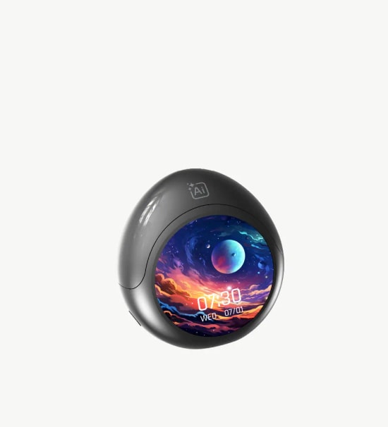 LinkTech X167 Premium Yapay Zeka Destekli TFT Dokunmatik Ekranlı Siyah Bluetooth Kulaklık - 165 Dil Çeviri, BT V5.4