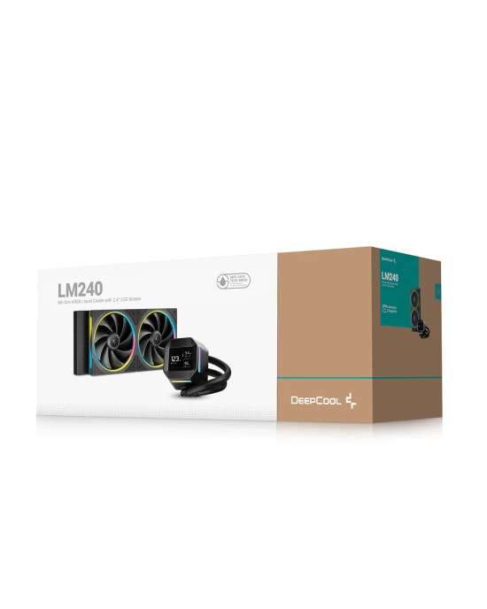 DeepCool LM240 RGB 240mm Sıvı İşlemci Soğutucu - 2x120mm PWM Fan, Intel LGA1700 ve AMD AM5 Uyumlu, 24 Ay Garanti