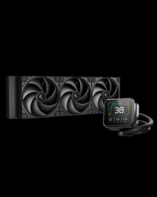 DeepCool SPARTACUS-360-LCD Sıvı İşlemci Soğutucu - 360mm Radyatör, 3.4 inç IPS LCD Ekran, 6. Nesil Pompa, 24 Ay Garanti
