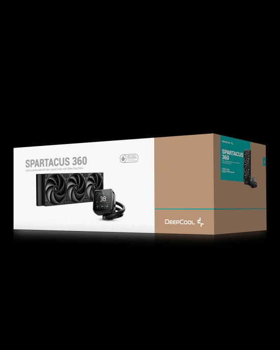 DeepCool SPARTACUS-360-LCD Sıvı İşlemci Soğutucu - 360mm Radyatör, 3.4 inç IPS LCD Ekran, 6. Nesil Pompa, 24 Ay Garanti