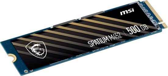 MSI Spatium M452 500GB PCIe 4.0 NVMe M.2 SSD (M452-500GB-3500MB) - 3500MB/s Okuma, 2700MB/s Yazma, 3D NAND SSD Dahili