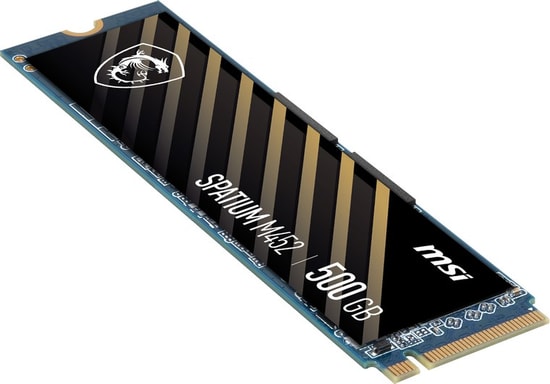 MSI Spatium M452 500GB PCIe 4.0 NVMe M.2 SSD (M452-500GB-3500MB) - 3500MB/s Okuma, 2700MB/s Yazma, 3D NAND SSD Dahili