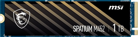 MSI Spatium M452 1TB PCIe 4.0 NVMe M.2 SSD (M452-1TB-3500MB) - 3500MB/s Okuma, 2700MB/s Yazma, 3D NAND SSD Dahili