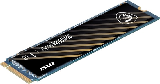 MSI Spatium M452 1TB PCIe 4.0 NVMe M.2 SSD (M452-1TB-3500MB) - 3500MB/s Okuma, 2700MB/s Yazma, 3D NAND SSD Dahili