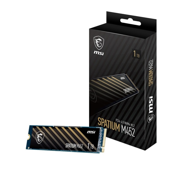 MSI Spatium M452 1TB PCIe 4.0 NVMe M.2 SSD (M452-1TB-3500MB) - 3500MB/s Okuma, 2700MB/s Yazma, 3D NAND SSD Dahili