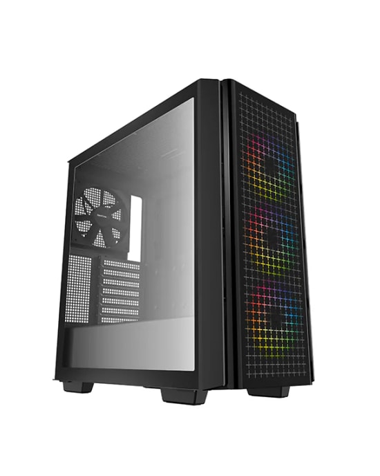 DeepCool CG540-MESH4F-PL750 Siyah Mid-Tower ATX Kasa - 750W 80+ PSU, 4x ARGB Fan, Mesh Ön Panel, Temperli Cam