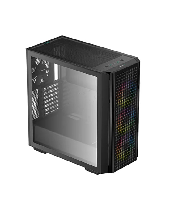DeepCool CG540-MESH4F-PL750 Siyah Mid-Tower ATX Kasa - 750W 80+ PSU, 4x ARGB Fan, Mesh Ön Panel, Temperli Cam