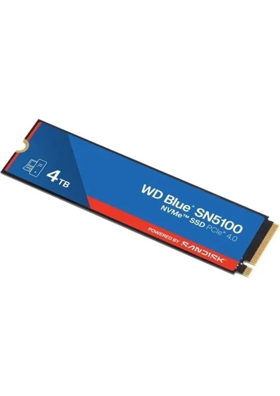 WD Blue SN5100 4TB NVMe M.2 2280 SSD (WDS400T5B0E) - 6900/6700MB/s Okuma/Yazma, PCIe Gen4 x4, nCache 4.0 SLC Önbellek