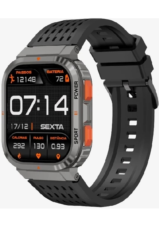LinkTech LT Watch SV96 Premium Siyah Akıllı Saat - 2.04 inç Amoled Ekran, 600 mAh Li-Po Batarya, Manyetik Şarj, IPX8