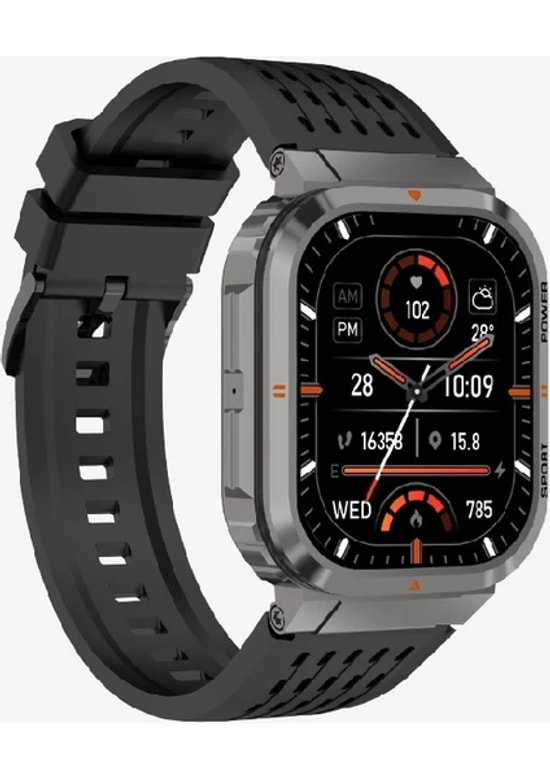 LinkTech LT Watch SV96 Premium Siyah Akıllı Saat - 2.04 inç Amoled Ekran, 600 mAh Li-Po Batarya, Manyetik Şarj, IPX8