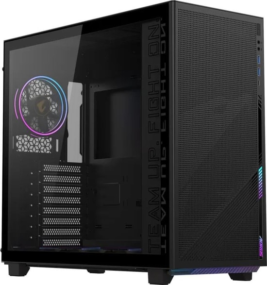 Gigabyte Aorus C400 Glass (GB-AC400G) Siyah Mid Tower Gaming Kasa - 4x ARGB Fan, USB 3.2 Type-C, Temperli Cam Panel