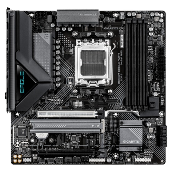 Gigabyte B850M-EAGLE-WIFI7 Anakart - AM5, DDR5 8200MHz OC, Wi-Fi 7, 2.5GbE LAN, PCIe 5.0 M.2, HDMI 2.1, MicroATX