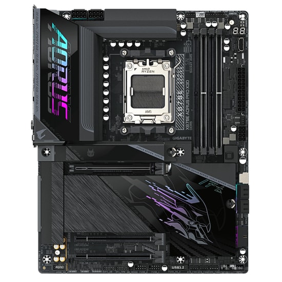 Gigabyte X870E Aorus Pro X3D Ice AM5 DDR5 ATX Anakart - X870E-A-PRO-X-AM5-DDR5, 8200MHz, Wi-Fi 7, 4xM.2, USB4