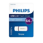 Philips FM64FD70B/00 64GB USB 2.0 Flash Bellek - Snow Serisi, Mor Tasarım, 25MB/s Okuma, 10MB/s Yazma Hızı