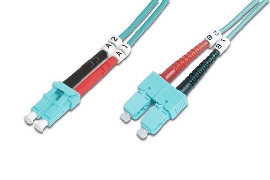 Digitus Fiber Optik Multimode Mavi 2m OM3 LC/SC Patch Kablo (DK-2532-02/3) - 50/125 Duplex, LSZH, Yüksek Hız