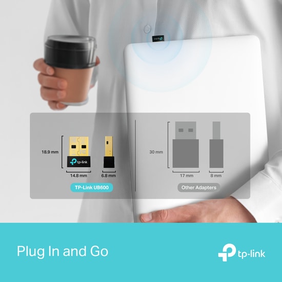 TP-Link UB600 Bluetooth 6.0 Nano USB Adaptör - Tak Çalıştır, Geriye Dönük Uyumluluk, Yüksek Hızlı Veri Aktarımı