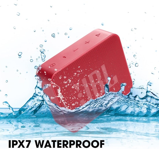 JBL Go Essential Kırmızı Mini Boy Kablosuz Bluetooth Hoparlör - 5 Saat Çalma Süresi, 3.1W Derin Bas, IPX7 Suya Dayanıklı