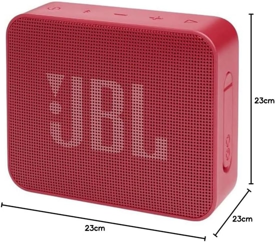 JBL Go Essential Kırmızı Mini Boy Kablosuz Bluetooth Hoparlör - 5 Saat Çalma Süresi, 3.1W Derin Bas, IPX7 Suya Dayanıklı