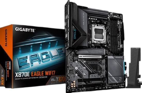 Gigabyte X870E Eagle WIFI7 AM5 DDR5 ATX Anakart - 9000MHz (OC), 4xM.2, USB4, HDMI, DP, 2.5GbE LAN, Wi-Fi 7