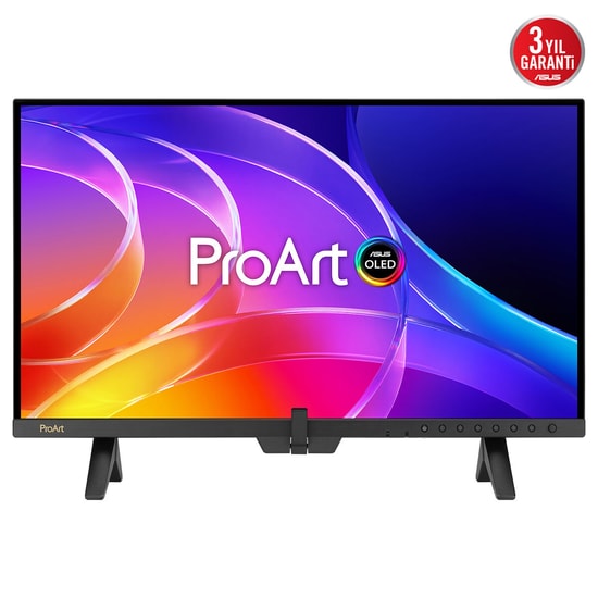 ASUS ProArt PA27USD 26.5" 4K QD-OLED 240Hz 0.1ms Profesyonel Monitör - 3840x2160, 12G-SDI, 96W PD, HDR, DCI-P3 %99