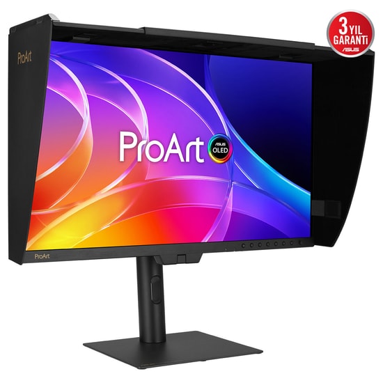 ASUS ProArt PA27USD 26.5" 4K QD-OLED 240Hz 0.1ms Profesyonel Monitör - 3840x2160, 12G-SDI, 96W PD, HDR, DCI-P3 %99