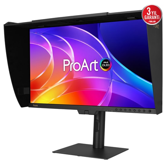 ASUS ProArt PA27USD 26.5" 4K QD-OLED 240Hz 0.1ms Profesyonel Monitör - 3840x2160, 12G-SDI, 96W PD, HDR, DCI-P3 %99