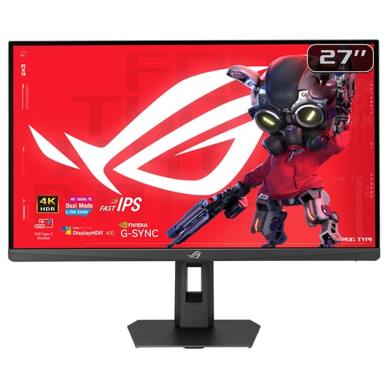 Asus ROG Strix XG27UCSR 27" 160Hz 0.3ms 4K Fast IPS Gaming Monitör - Dual Mode FHD 324Hz, G-Sync, USB-C, Pivot