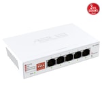 Asus QG-U1050 5 Port 2.5G Yönetilemez Switch - 2.5Gbps Hız, Tak Çalıştır, 4 Akıllı Mod, Sessiz Çalışma, Beyaz