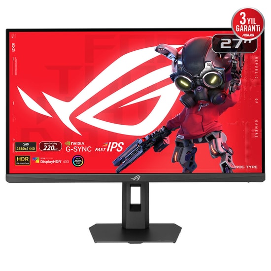 Asus ROG Strix XG27ACSR 27" 220Hz 0.3ms 2K Fast IPS Gaming Monitör - QHD, HDR400, G-Sync, USB-C, Pivot, VESA