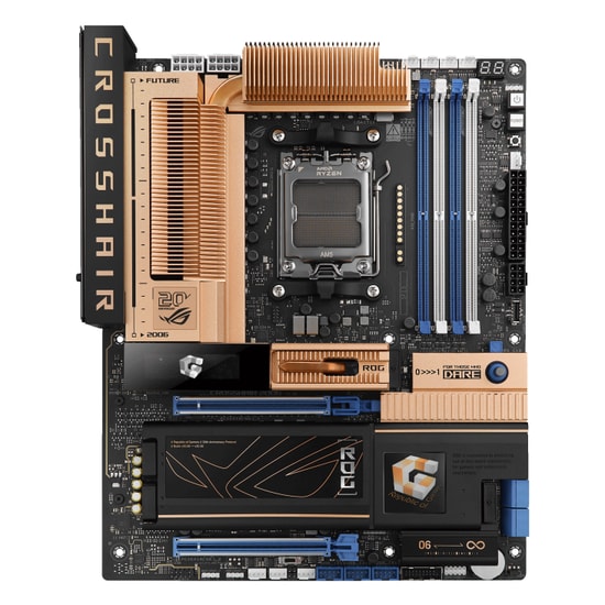 Asus ROG Crosshair 2006 AM5 DDR5 X870E ATX Anakart - 9600MHz(OC), 5xM.2, WiFi 7, 10G+5G LAN, Çift USB4, Aura RGB