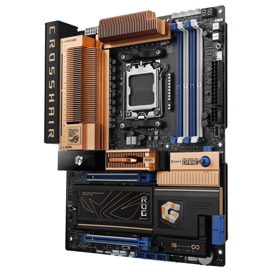 Asus ROG Crosshair 2006 AM5 DDR5 X870E ATX Anakart - 9600MHz(OC), 5xM.2, WiFi 7, 10G+5G LAN, Çift USB4, Aura RGB