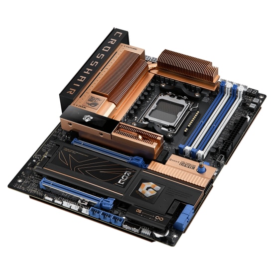 Asus ROG Crosshair 2006 AM5 DDR5 X870E ATX Anakart - 9600MHz(OC), 5xM.2, WiFi 7, 10G+5G LAN, Çift USB4, Aura RGB